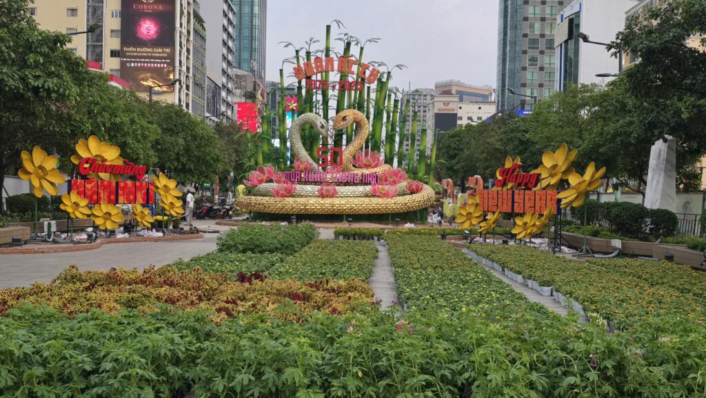 praça decorada